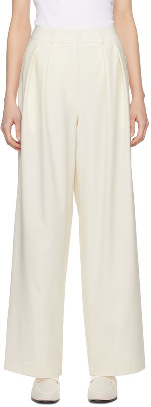 The Frankie Shop Pantalon Ripley blanc cassé