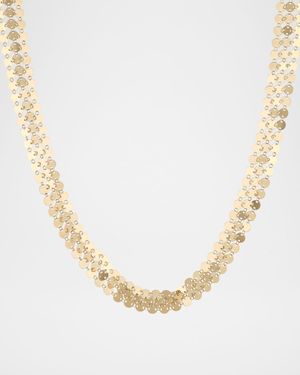 14K Gold Laser Chainmail 3-Row Necklace