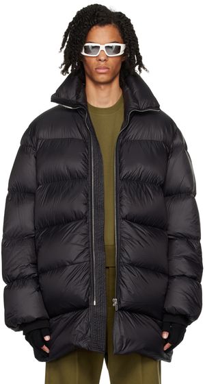 Rick Owens Black Porterville Turtle Down Coat