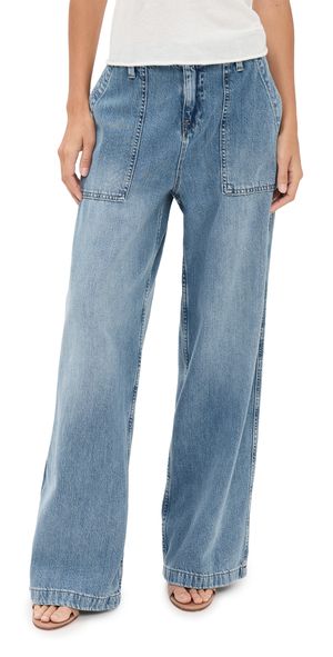 Good American Lite Linen Denim Pants indigo786 8