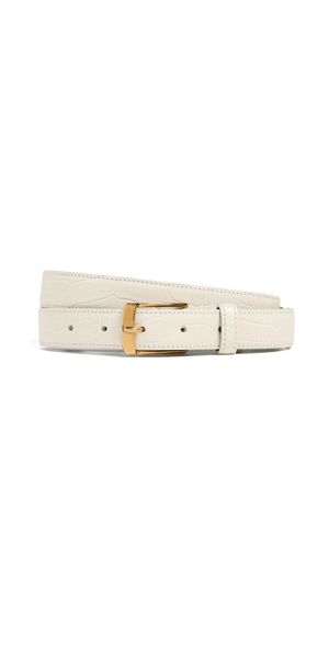 Nili Lotan Dana Belt Ivory w/ Gold Buckle 85