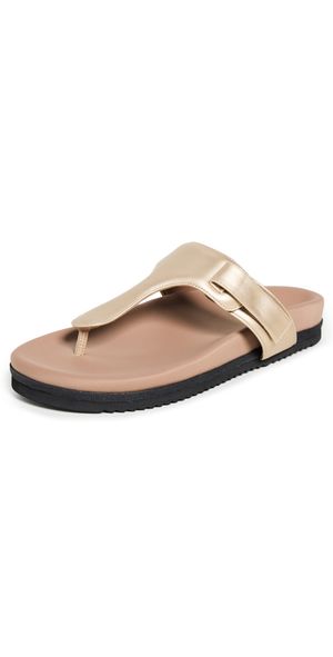 ROAM The T Strap Slides Gold 9