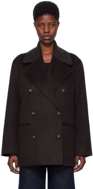 TOTEME Brown Double-Faced Peacoat