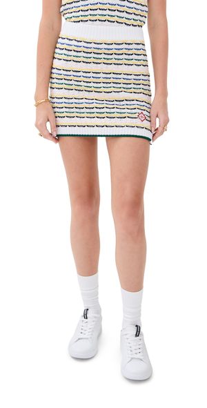 Casablanca Tuck Stitch Skirt Multi L
