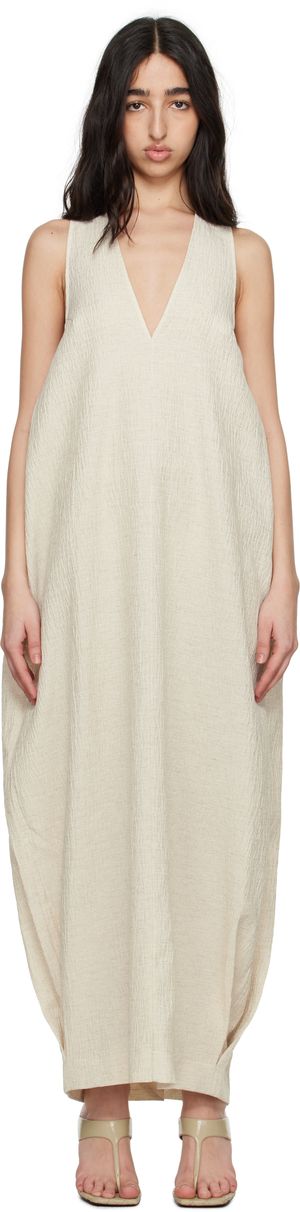 TOVE Beige Eladia Midi Dress