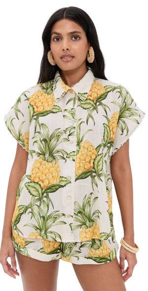 FARM Rio Delicate Pineapple Shirt Delicate Pineapple Off-White S