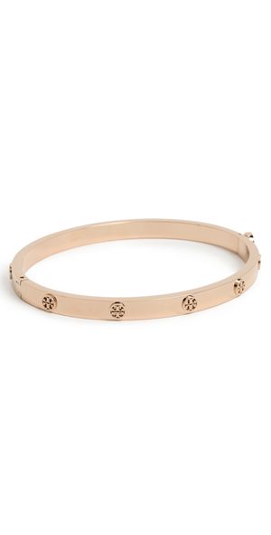 Tory Burch Thin Icon Hinge Bracelet Rose Gold One Size