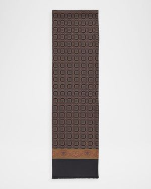 Men's Mulberry Silk Medallion Scarf