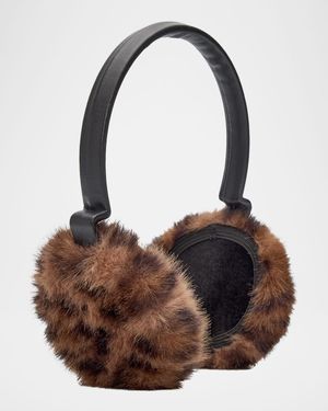 Animal-Print Faux Fur Earmuffs