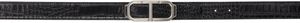 TOM FORD Black Croc Stadium Reversible Belt