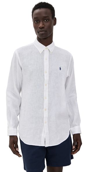 Polo Ralph Lauren Long Sleeve Linen Shirt Ceramic White XS