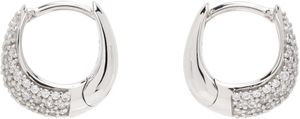 Tom Wood Silver Ice Huggies Pave Earrings