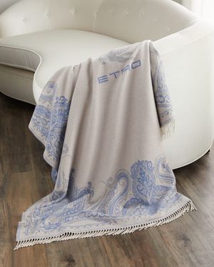 Lagos Wool Fringed Throw Blanket