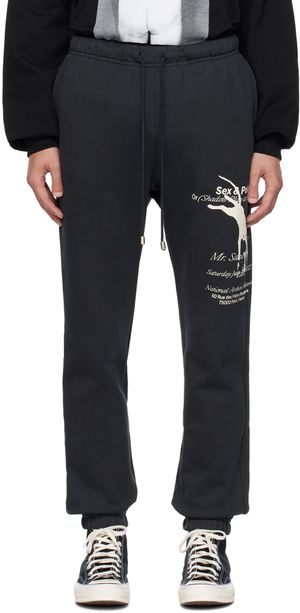 Mr. Saturday Black Elasticized Sweatpants