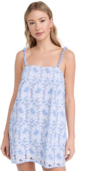 SUNDRESS Karla Eyelet Blue Dress Eyelet Blue XL