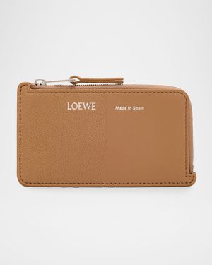 Smooth & Grained Leather Coin Cardholder