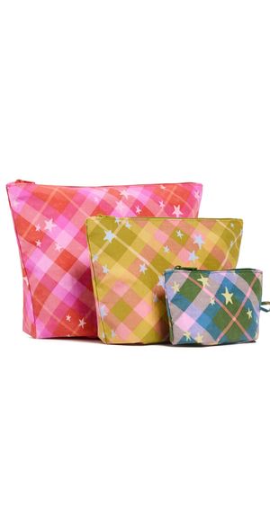 BAGGU Star Plaid Go Pouch Set Star Plaid One Size