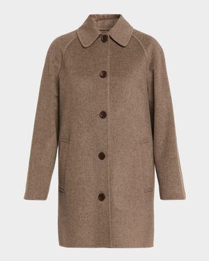 Colby Cashmere Single-Breasted Trench Coat