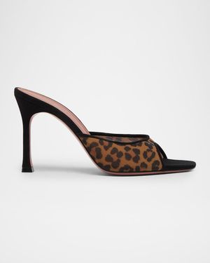 Alexa Leopard Mesh Mule Pumps