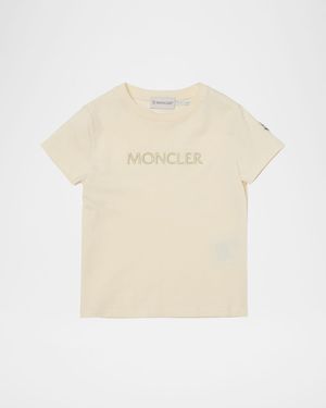 Girl's Tonal Logo Embroidery Short-Sleeve T-Shirt, Size 4-6