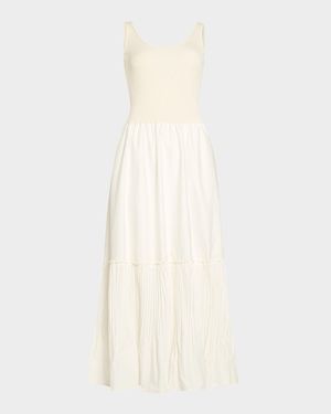 Dawson Mixed-Media Maxi Dress