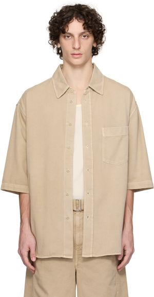 LEMAIRE Taupe S/S Denim Shirt