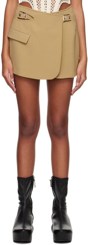 Dion Lee Khaki Interlock Blazer Miniskirt