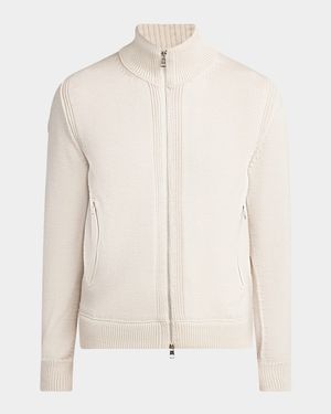 Men's Edit Padded Back Wool Cardigan