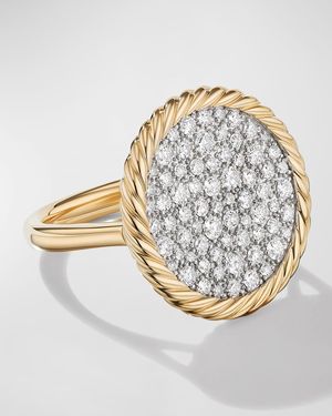 DY Elements Ring with Diamonds in 18K Gold, 21.2mm