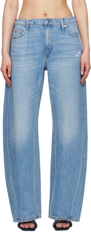 Alexander Wang Indigo Regen 5-Pocket Denim Track Jeans