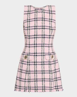Posie Plaid Tweed Mini Dress