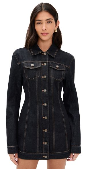 Lioness Rider Denim Mini Dress Dark Denim L