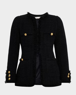 Adrina Tweed Embellished Jacket