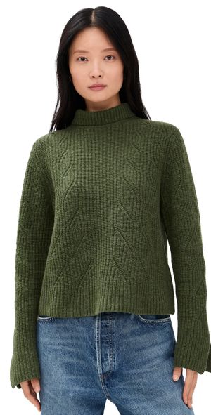 Joe's Jeans The Ella Funnel Neck Sweater Winter Moss L