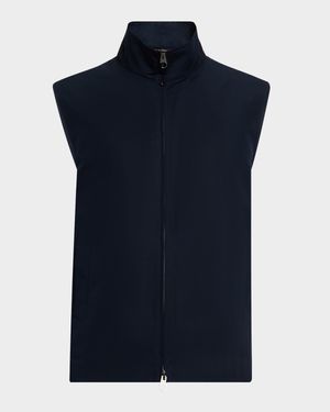 Men's Landon Full-Zip Cotton Satin Vest