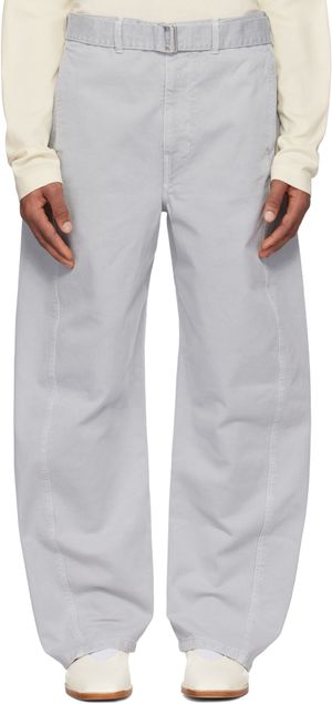 LEMAIRE Gray Twisted Belted Jeans