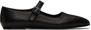 The Row Black Ava Ballerina Flats