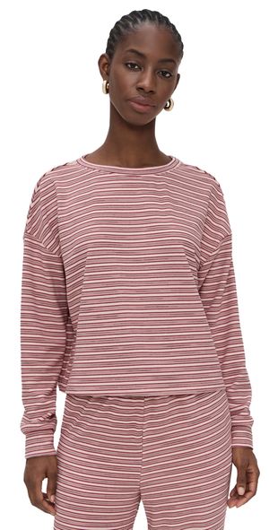 Bailey Rose Striped Long Sleeve Tee Strawberry M