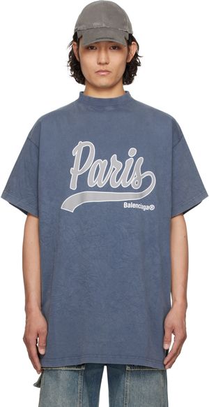 Balenciaga Blue Enjoy 'Paris' T-shirt