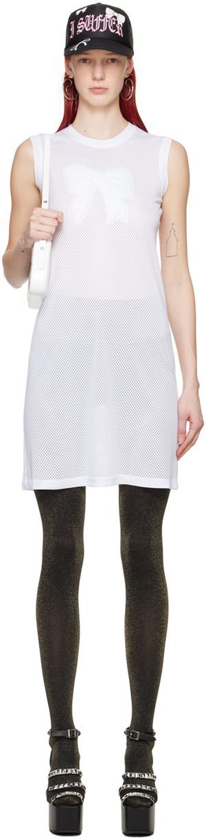 Ashley Williams White Bow Midi Dress