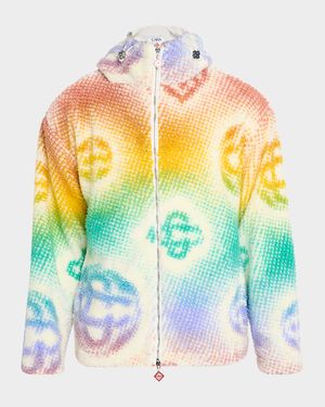 Men's Halftone Logo Full-Zip Hoodie