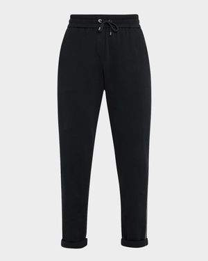 Monili Trim Wide-Leg Sweatpants