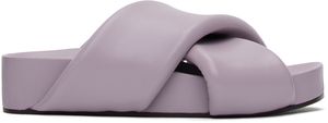 Jil Sander Purple Padded Slides