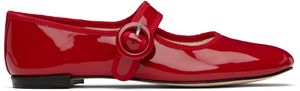 Repetto Red Georgia Square-Toe Mary Janes Ballerina Flats