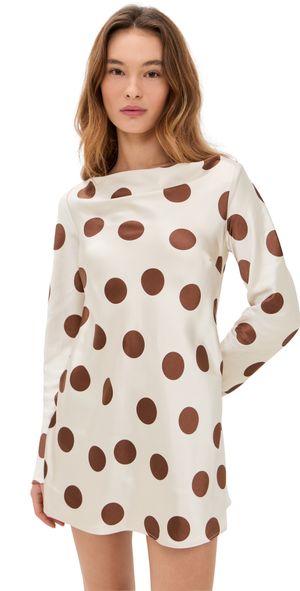 Free People Tigre Printed Mini Dress Black Combo M