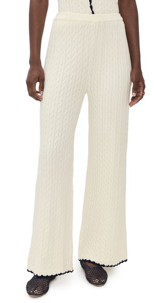 Bailey Rose Cable Sweats Cream M