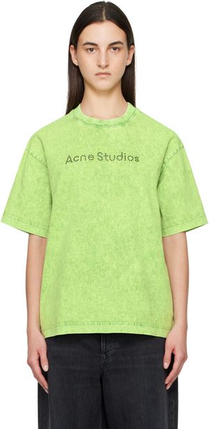 Acne Studios T-shirt vert à logo