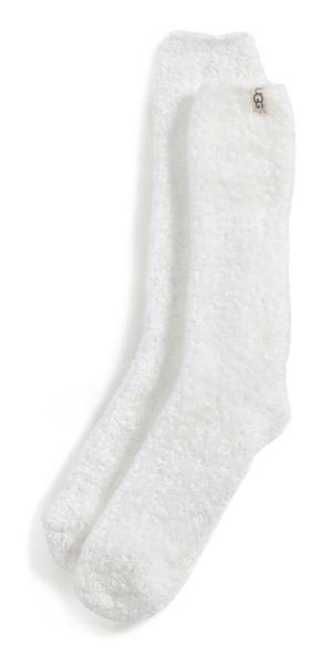 UGG Leda Cozy Socks White One Size