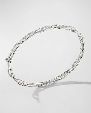 4mm Stax Chain Link Bracelet in 18K White Gold
