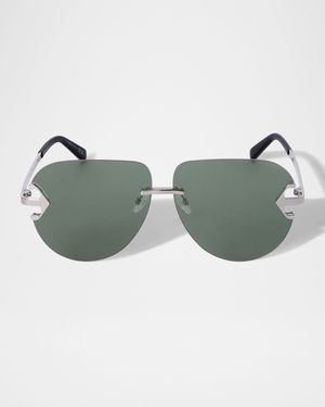 Men's Alexandria Metal Round Sunglasses